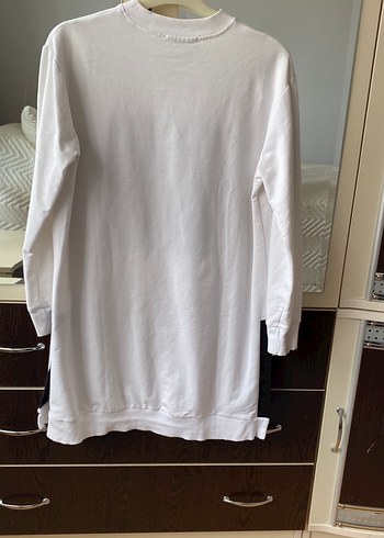 38 Beden Uzun Kollu Beyaz Kadın Sweatshirt