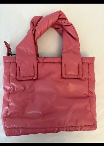 Zara Pembe Parlak Tokalı Kadın Omuz Çantası