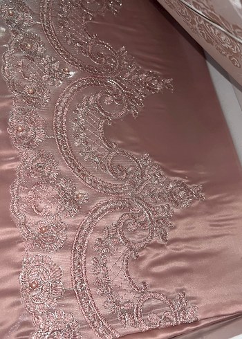 Nakışlı Pembe Nevresim Takımı - Görsel 4
