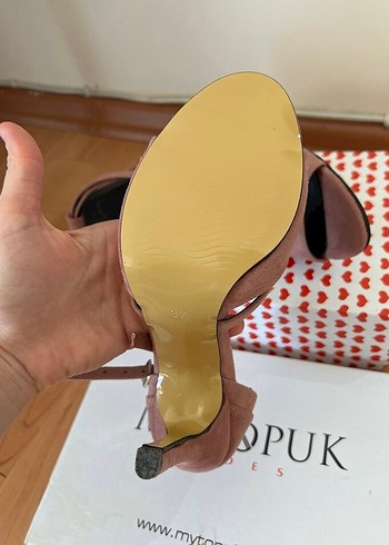 Diğer Pembe Süet Stiletto Topuklu Kadın Ayakkabı