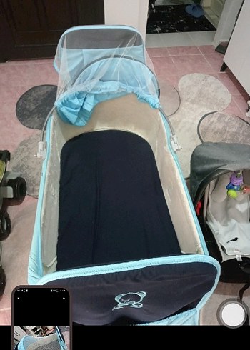 Diğer Renkli Mavi Bebek Beşiği