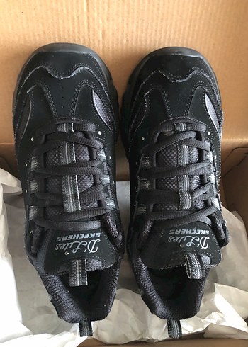 38 Beden Skechers D'Lites Erkek Siyah Gri Sneaker