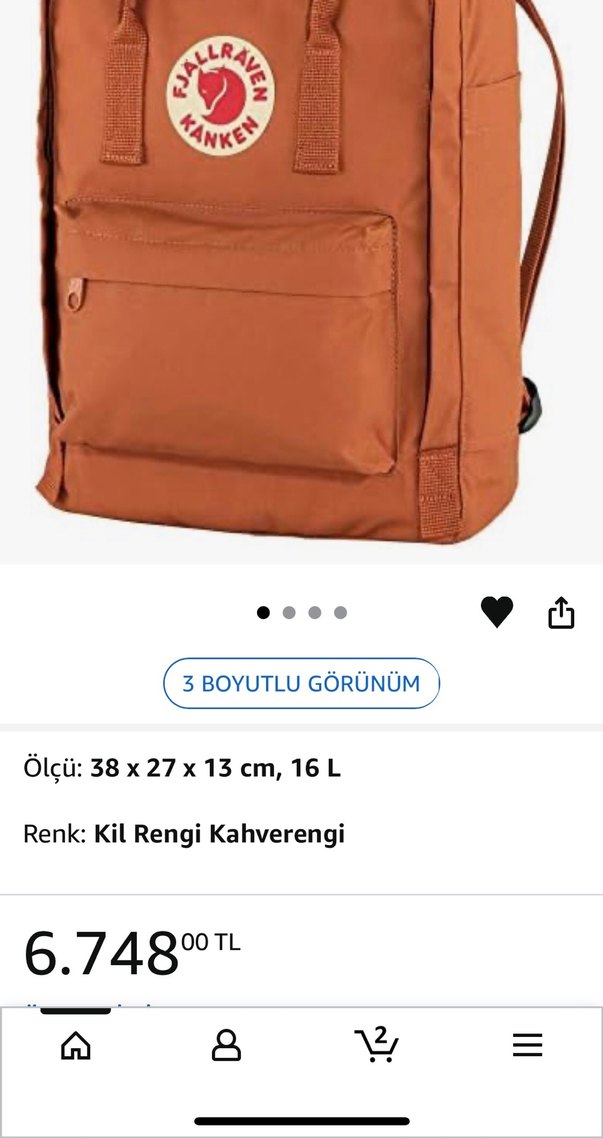 Kanken Orijinal Tarçın rengi Sırt Çantası - Görsel 2