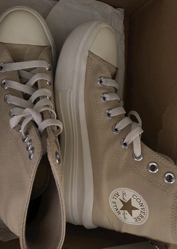 Bej Kadın Dolgu Topuklu Spor Ayakkabı - Görsel 2