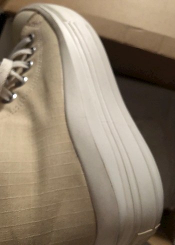 Bej Kadın Dolgu Topuklu Spor Ayakkabı - Görsel 3