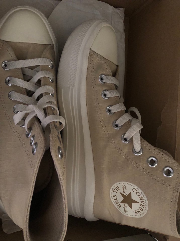 Bej Kadın Dolgu Topuklu Spor Ayakkabı - Görsel 2