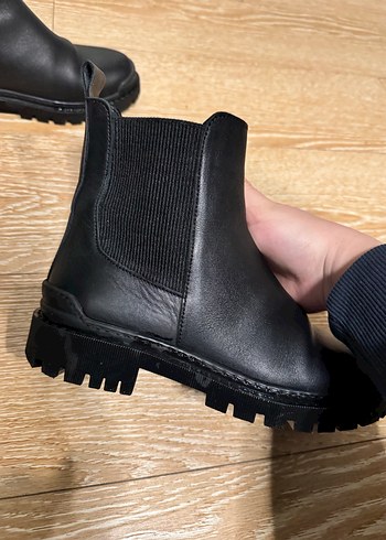 Hotiç Siyah Deri Bot - Görsel 4