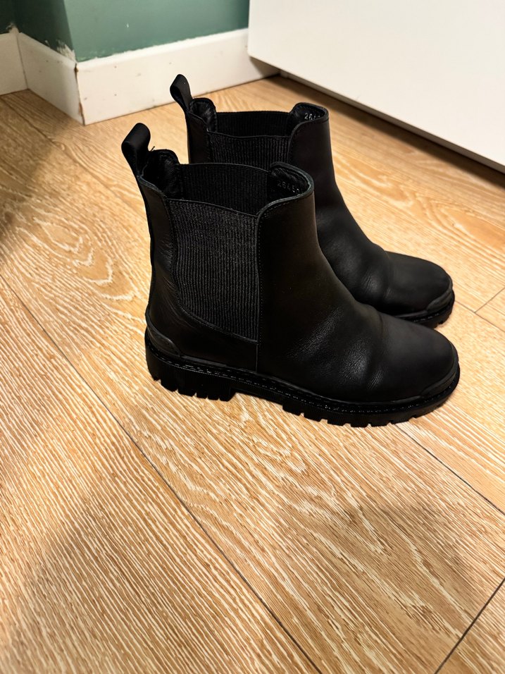 Hotiç Siyah Deri Bot - Görsel 2