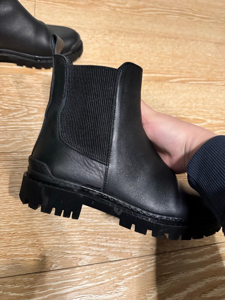 Hotiç Siyah Deri Bot - Görsel 4