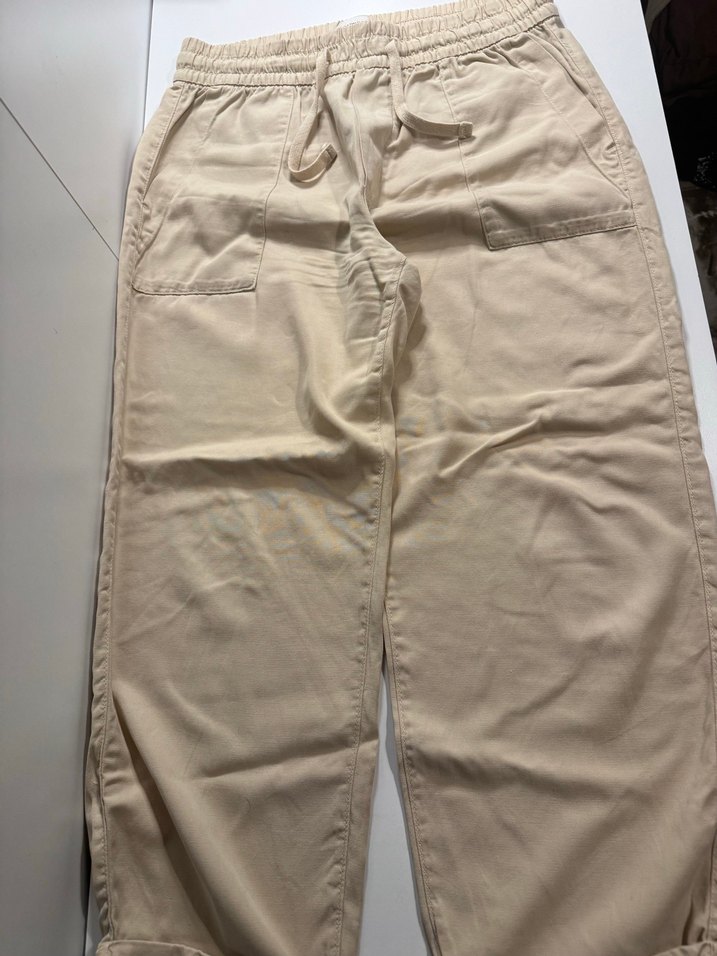 Bej Pamuklu Pantolon - Görsel 2