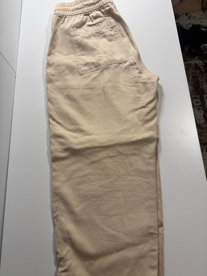 Bej Pamuklu Pantolon - Görsel 3