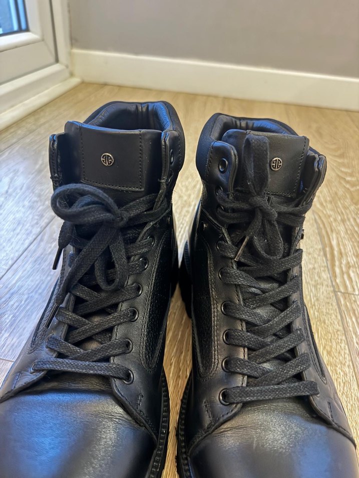 Siyah Deri Erkek Bot - Görsel 3