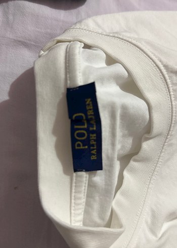 Unisex Beyaz Kısa Kollu Polo Bear Tişört - Görsel 2