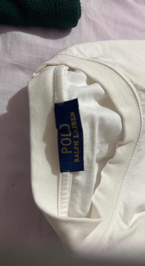 Unisex Beyaz Kısa Kollu Polo Bear Tişört - Görsel 2