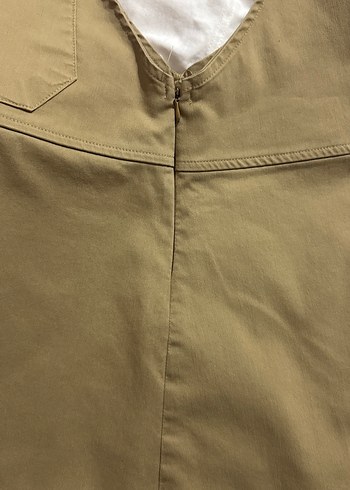 Bej Çocuk Kolsuz Midi Salopet Elbise - Görsel 3