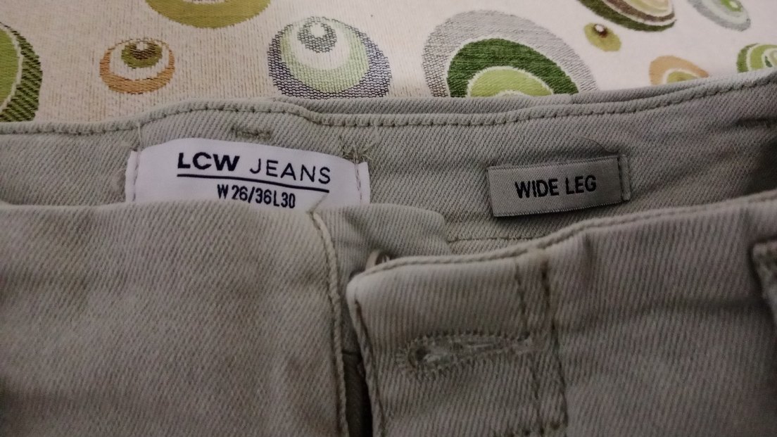 Kadın Haki Pamuklu Geniş Kesim Midi Pantolon - Görsel 3