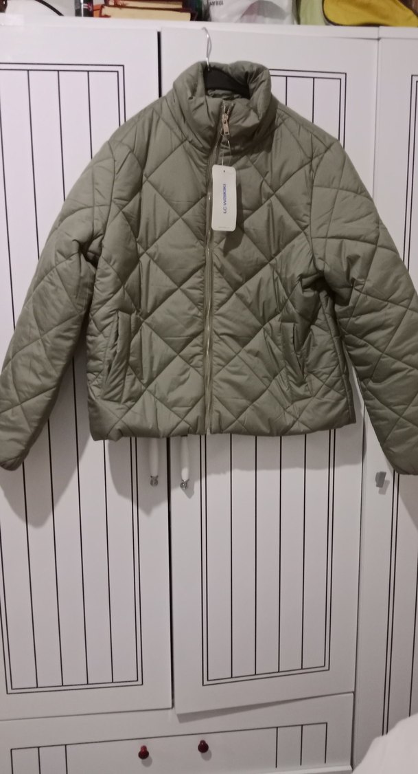 Yeşil Kapitone Kadın Mont Yüksek Yaka - Görsel 2