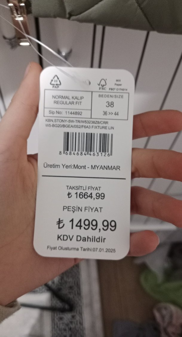 Yeşil Kapitone Kadın Mont Yüksek Yaka - Görsel 4