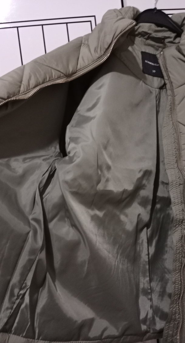 Yeşil Kapitone Kadın Mont Yüksek Yaka - Görsel 5