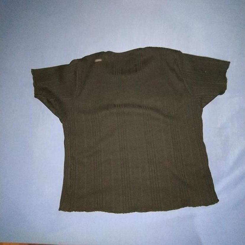 Siyah Baskılı Kısa Kollu Hamile Bluzu - Görsel 2