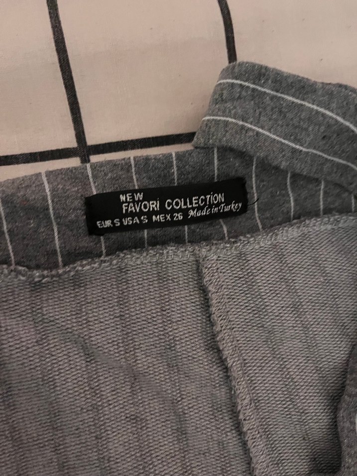 Gri Çizgili Askılı Bol Kesim Tulum - Görsel 3