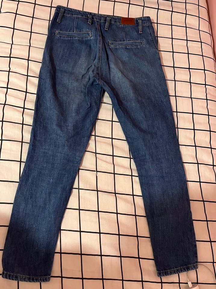 Gri Mavi Rahat Kesim Kadın Kot Pantolon - Görsel 3