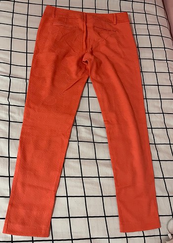 Turuncu Regular Fit Kadın Kumaş Pantolon - Görsel 3