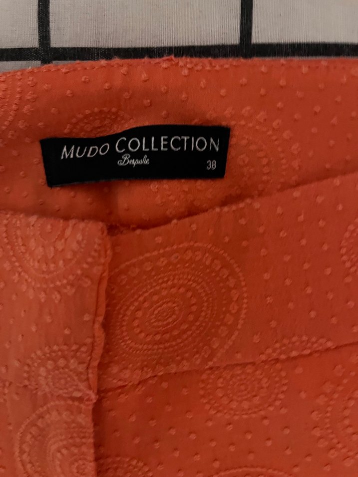 Turuncu Regular Fit Kadın Kumaş Pantolon - Görsel 2