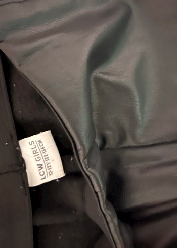 Deri Siyah Kadın Midi Pantolon - Görsel 2