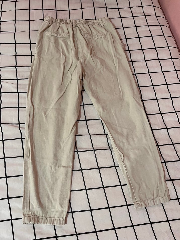 Bej Salaş Keten Kadın Pantolon - Görsel 3
