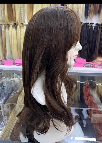 Sentetik,dalgalı uzun peruk - Görsel 2