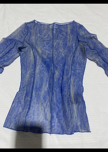 Transparan Uzun Kollu Kadın Bluz - Görsel 5