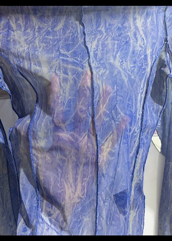 Transparan Uzun Kollu Kadın Bluz - Görsel 6