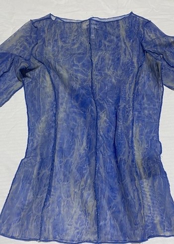 Transparan Uzun Kollu Kadın Bluz - Görsel 3