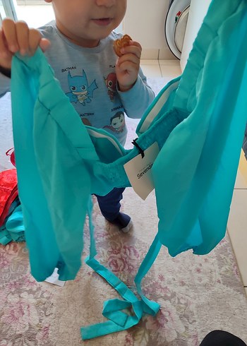 Turkuaz Bebek mavisi büstiyer - Görsel 4