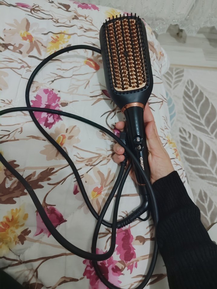 Kahverengi saç düzleştirici tarak - Görsel 2