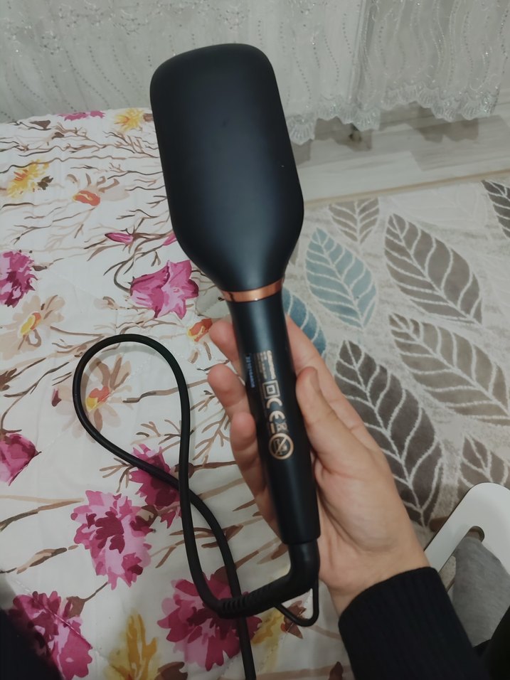 Kahverengi saç düzleştirici tarak - Görsel 3