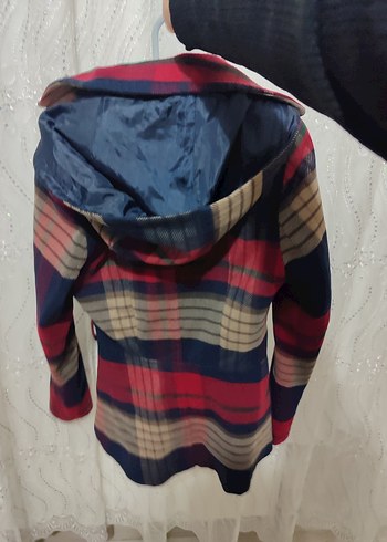 Düğmeli Midi Desenli kaban mont s, m beden uyumlu - Görsel 2