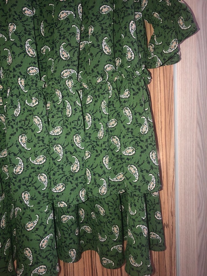 Yeşil Bohem Midi Elbise adL - Görsel 2