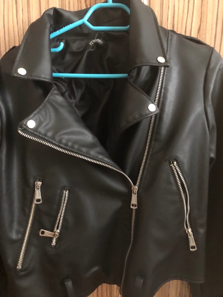 Siyah Deri Ceket - Görsel 2
