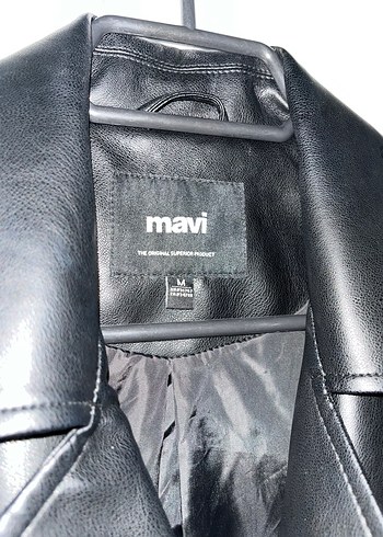 Mavi MAVİ Siyah Deri Biker Ceket