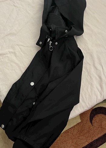 Siyah kadın yağmurluk - Görsel 2