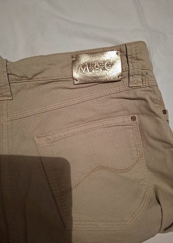 Mavinin ürünü. Bej rengi Kadın Normal Kesim Kot Kumaşı Panton - Görsel 9