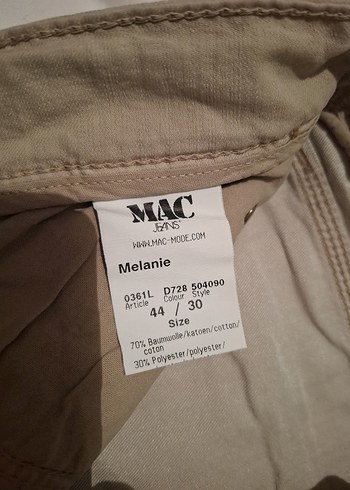Mavinin ürünü. Bej rengi Kadın Normal Kesim Kot Kumaşı Panton - Görsel 7