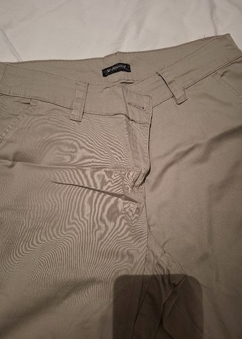 Bej rengi Kadın Kumaş Pantolon - Görsel 3