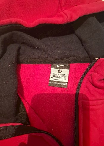 Çok temiz yeni gibi Kırmızı Fermuarlı Erkek Polar Sweatshirt - Görsel 4