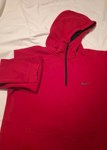 Çok temiz yeni gibi Kırmızı Fermuarlı Erkek Polar Sweatshirt - Görsel 2