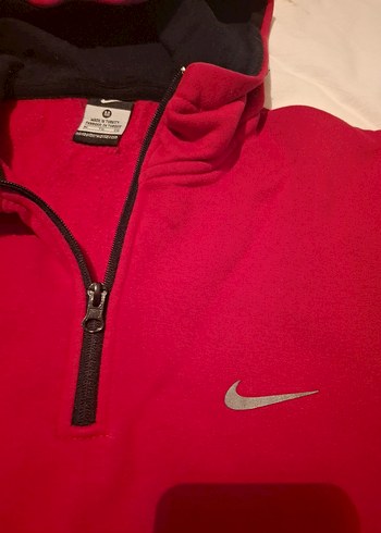 Çok temiz yeni gibi Kırmızı Fermuarlı Erkek Polar Sweatshirt - Görsel 5