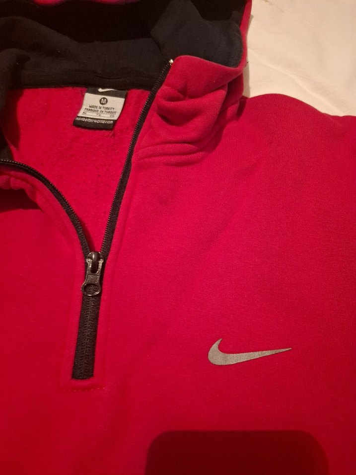 Çok temiz yeni gibi Kırmızı Fermuarlı Erkek Polar Sweatshirt - Görsel 5