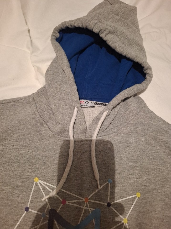 Gri Kapüşonlu Kadın Sweatshirt - Görsel 4